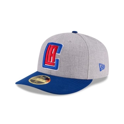 Los Angeles Clippers Gorra | New Era NBA Heather Low Profile 59fifty Fitted Cap Mexico - Grises